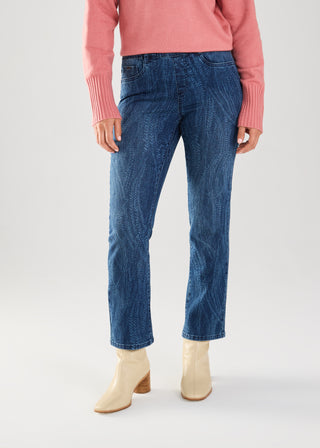 PRINTED PULL ON JEANS - MEDWAS
