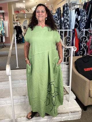 A ORLA DRESS - LIME