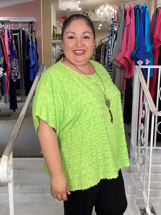 Eyelash Top - Lime