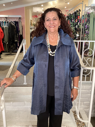 SHIMMER SWING JACKET - PEWTER