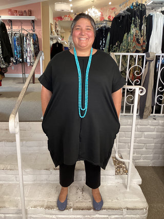 LONG TUNIC - BLACK