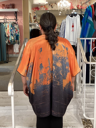 Silk Long Kimono - Sienna Skies