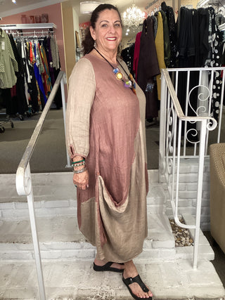 GAUZE DRESS - C/L MAUVE