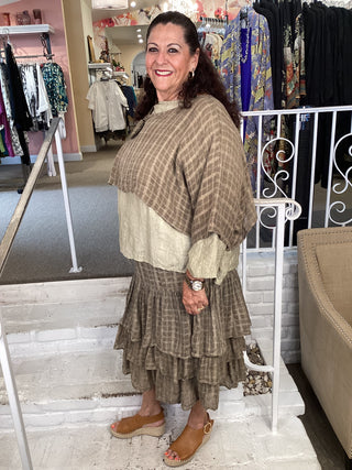 BB1517 Layered Skirt - Taupe