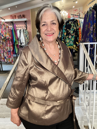 Shawl Collar Top - Bronze
