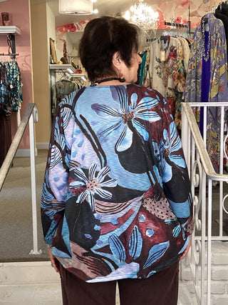 3/4 ROUND HEM TOP - AUBURN