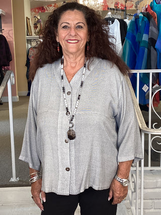 2527 BUTTON TUNIC -SV1 NATURAL