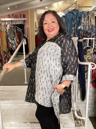 DOUBLE LAYERED TOP - BLACK