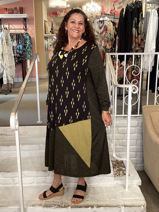 DILLION DRESS - LENTIL MIX