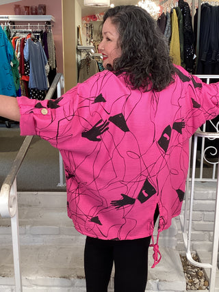 ABSTRACT HAND JKT/TUNIC- FUCHS
