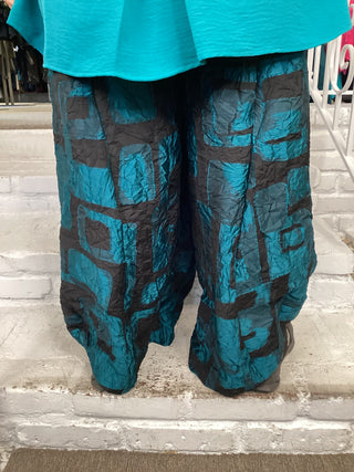 CRINKLE PUNTO PANT - JADE