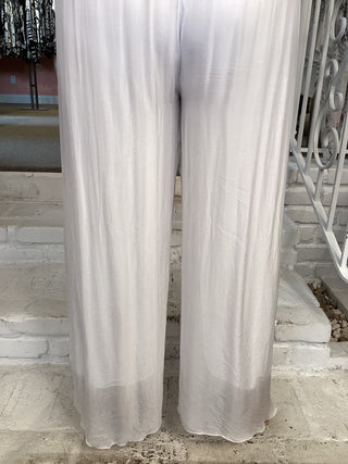SATIN PANT - WHITE