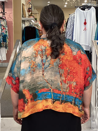 Silk Overlay Top - Glade