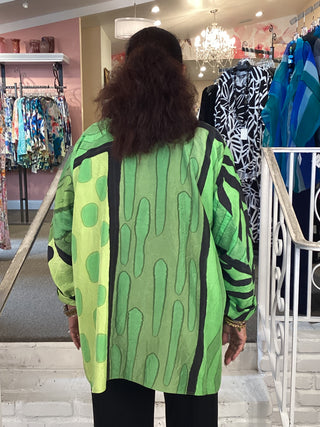 ISSEY SILK SHIRT - LIME WHY NOT