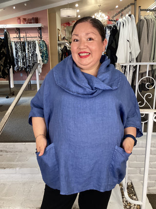 COWL TURTLE - DENIM