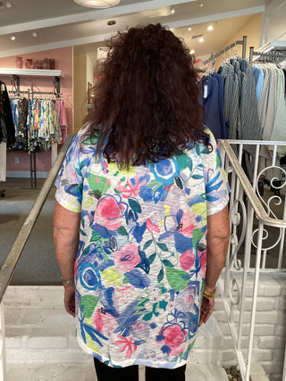 V NECK CAP TOP - CAMELIA