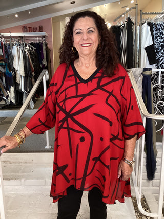 MOROCCO TUNIC - ARIAL RED