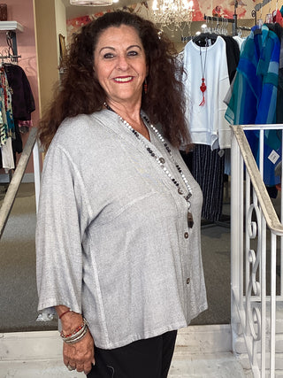 2527 BUTTON TUNIC -SV1 NATURAL