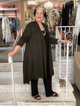 MOLLY CARDIGAN - LIME DASH