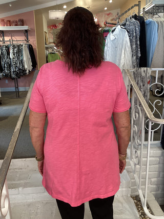 S/S TEE TOP - ROSE PINK