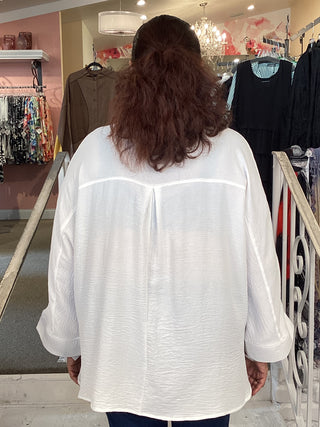 COLLAR AIRFLOW TUNIC - WHITE