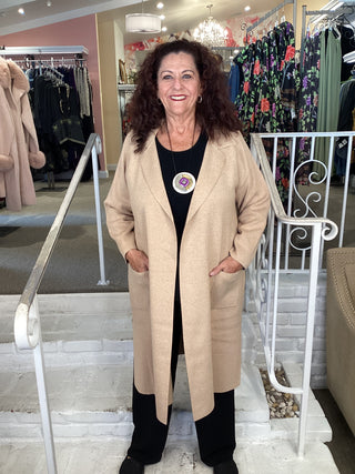 DELANEY KNIT JACKET - TAN