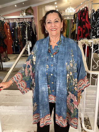 SILK KIMONO- VINTAGE KOI EMBRO