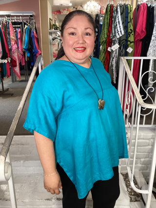 ARTIST LINEN TOP - BAHAMA