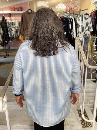 STRIPE SHIRT - LT BLUE