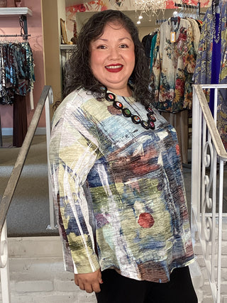 3/4 Round Hem Top - Prisma
