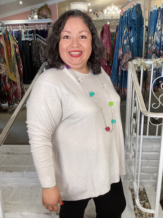 MACY ROUND NECK SWEATER -IVORY