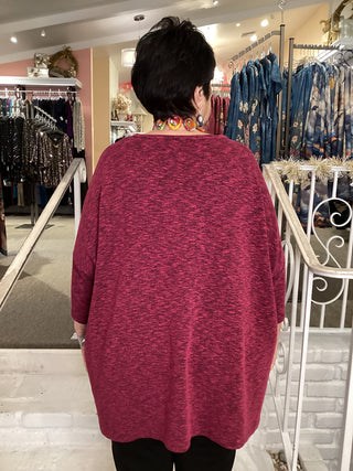 2 POCKET PULLOVER - RHUBARB