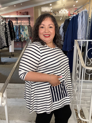 ASYMETRIC TOP - STRIPE