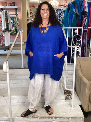 ROZA 2 POCKET TOP - ROYAL