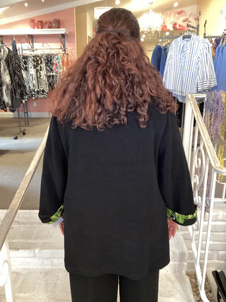 CROSSOVER JACKET - LIME FLOWER
