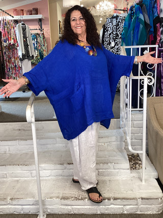 ROZA 2 POCKET TOP - ROYAL