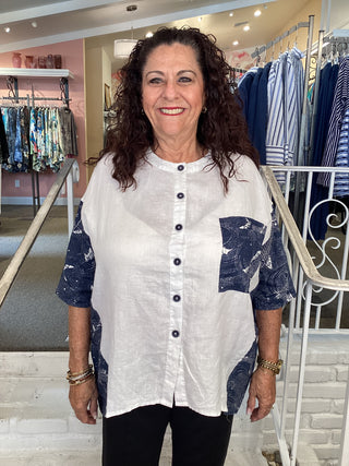 LINEN KOI TOP