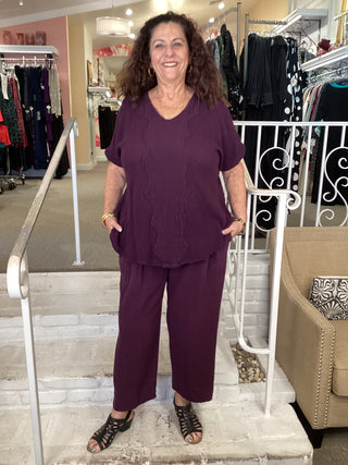 FIONA CROP PANT - AMETHYST