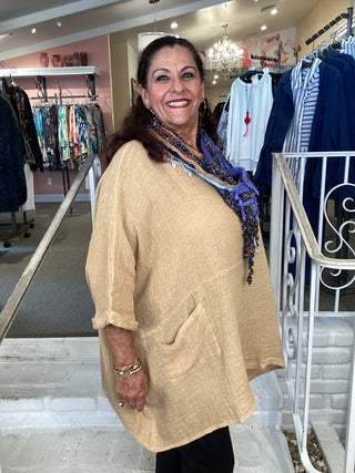 ROZA 2 POCKET TOP - CARMELO