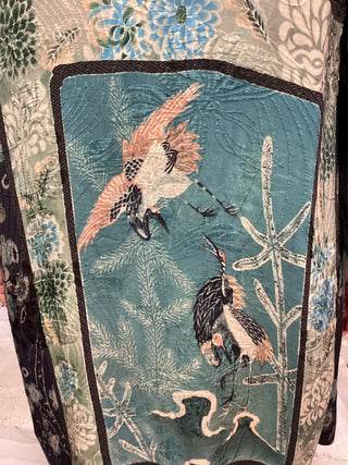 OPEN KIMONO - CRANE BAMBOO FLO