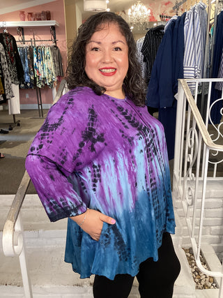3/4 KIANA TOP - DD PURPLE