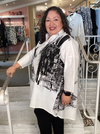 PRINT SHIRT - WHITE