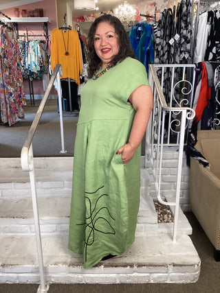 A ORLA DRESS - LIME