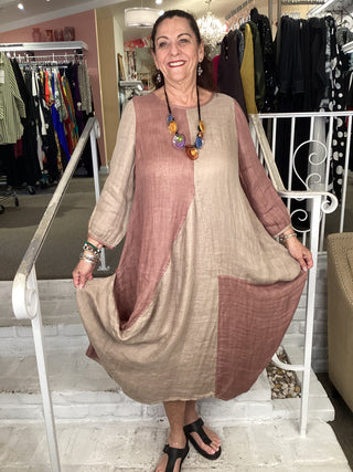 GAUZE DRESS - C/L MAUVE