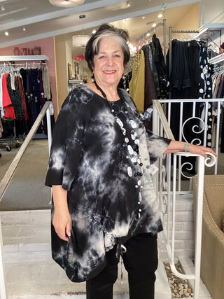 JOJO TUNIC - MARBLE BLACK