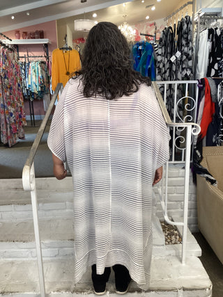 OPORTUNA DRESS - WHITE/INDIGO