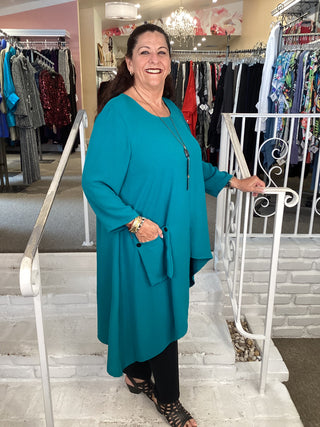 LONG ASYM TUNIC - JADE