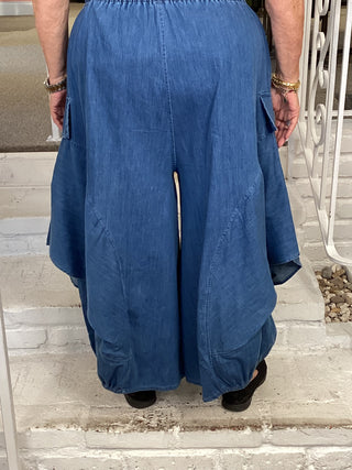 FLAP PANT - DENIM