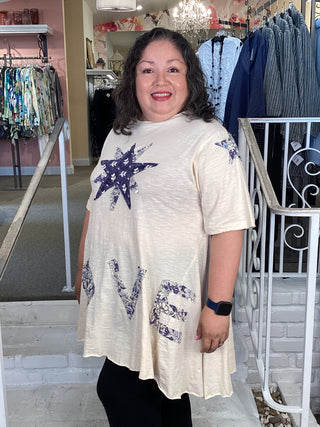 LOVE FLOWY TUNIC - ECRU