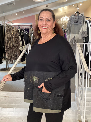 STELLA SPOT TOP -OLIVE